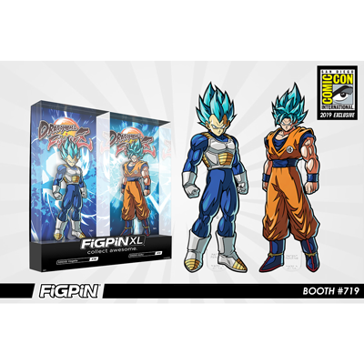 SDCC 2019 Exclusive Reveal: Dragon Ball FighterZ - SSGSS Vegeta & SSGSS Goku FiGPiN XL 2-pack!