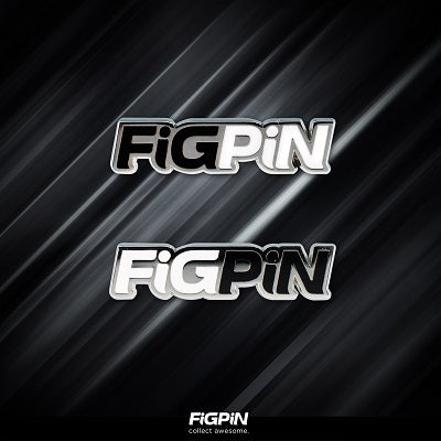 Figpin Logo White Glitter On fashion Gold L27