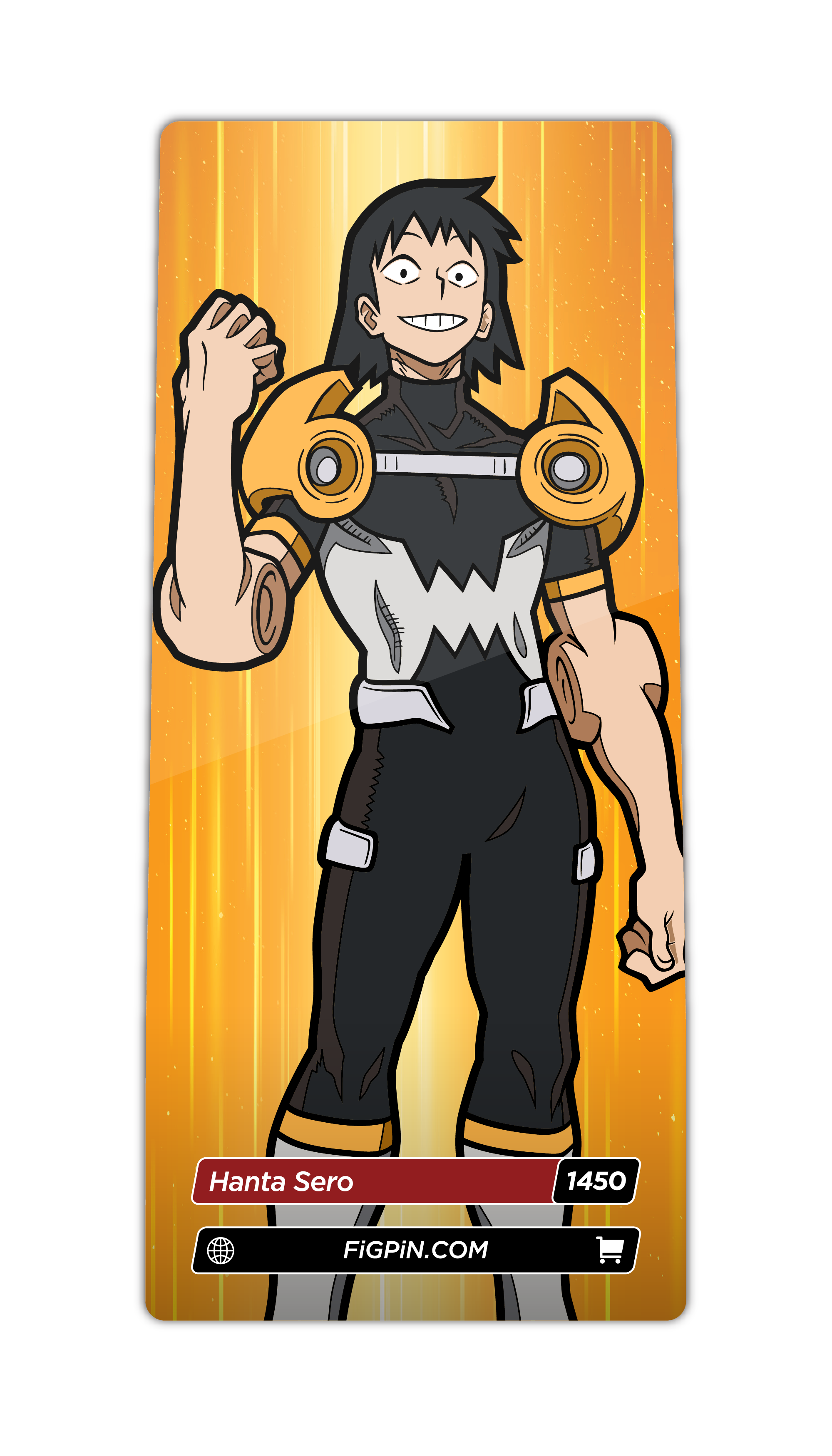 Character card of My Hero Academia's Hanta Sero with text “Hanta Sero (1450)” and link to FiGPiN’s website