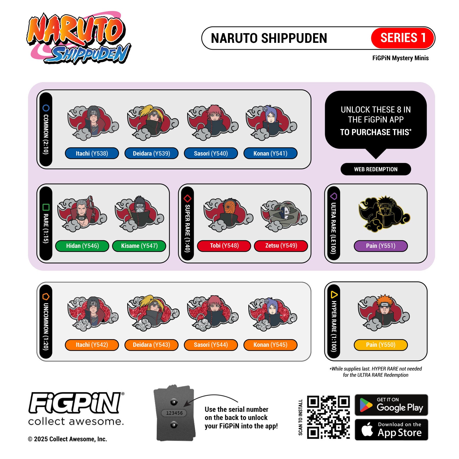 Naruto Shippuden Akatsuki Mystery Mini Series 1 - Each