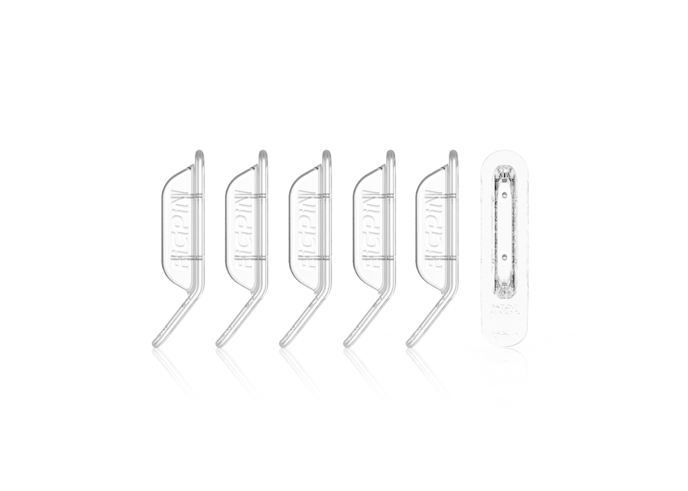 6 Kickstand backers placed upright and side-by-side