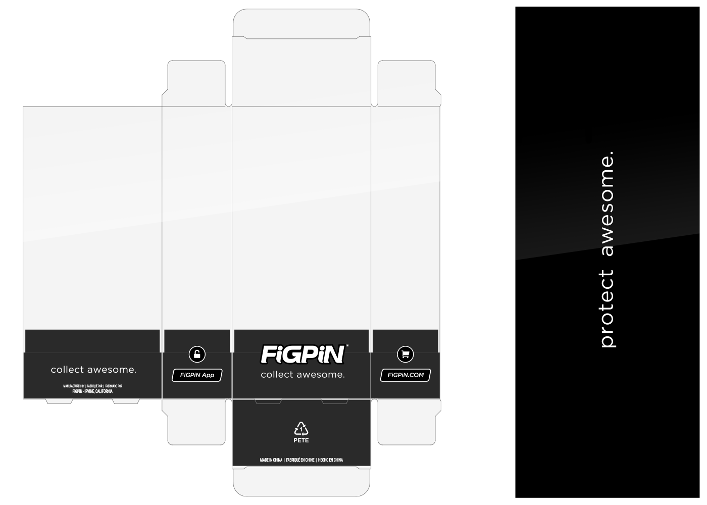 FiGPiN Black Collector Sleeve 5-Pack