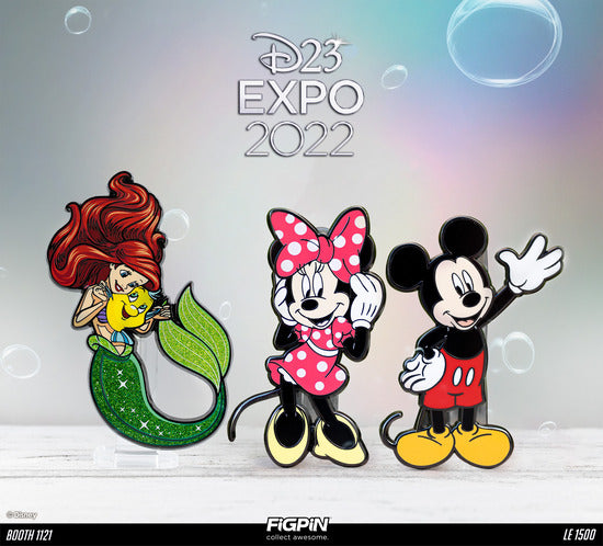 D23 Exclusive Ariel, Mickey Mouse, and Minnie Mouse