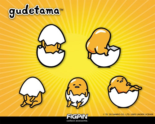 Sanrio’s gudetama is coming to FiGPiN.com as a Limited Edition series!