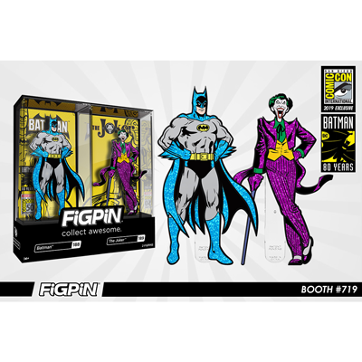 SDCC 2019 Exclusive Reveal: DC Comics - Batman™ & The Joker™ Glitter FiGPiN 2-pack!