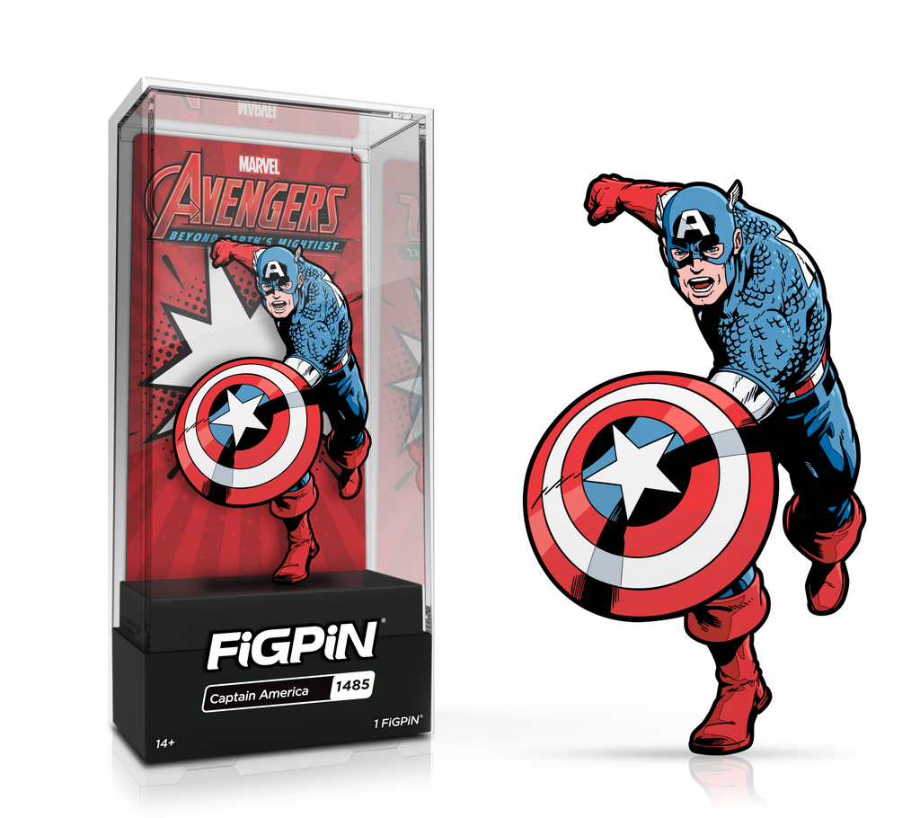 Marvel Captain America Logo Single Button Pin