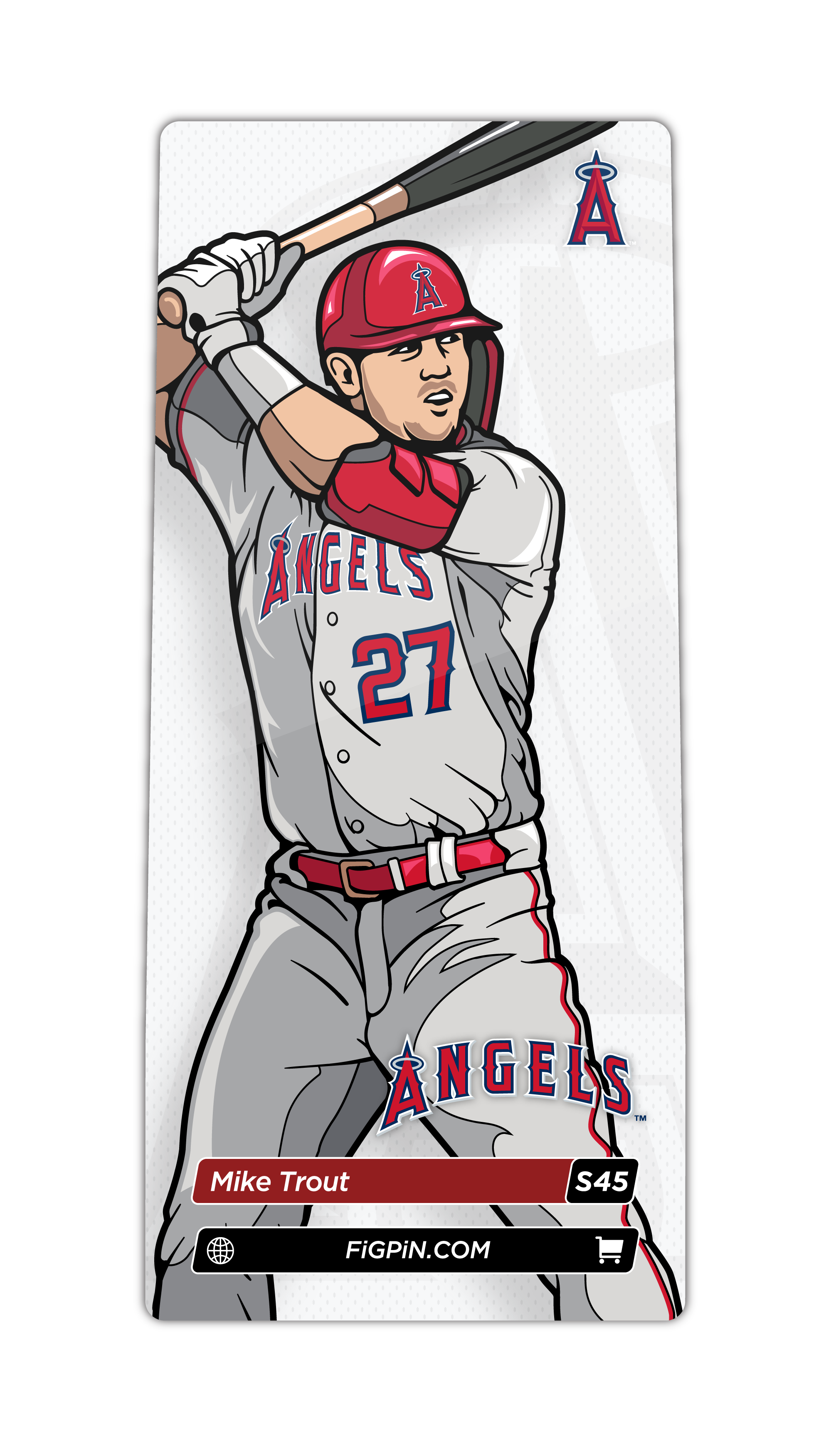 Mike Trout 32x36 Custom Framed Jersey Display with Mike Trout Lapel Pin