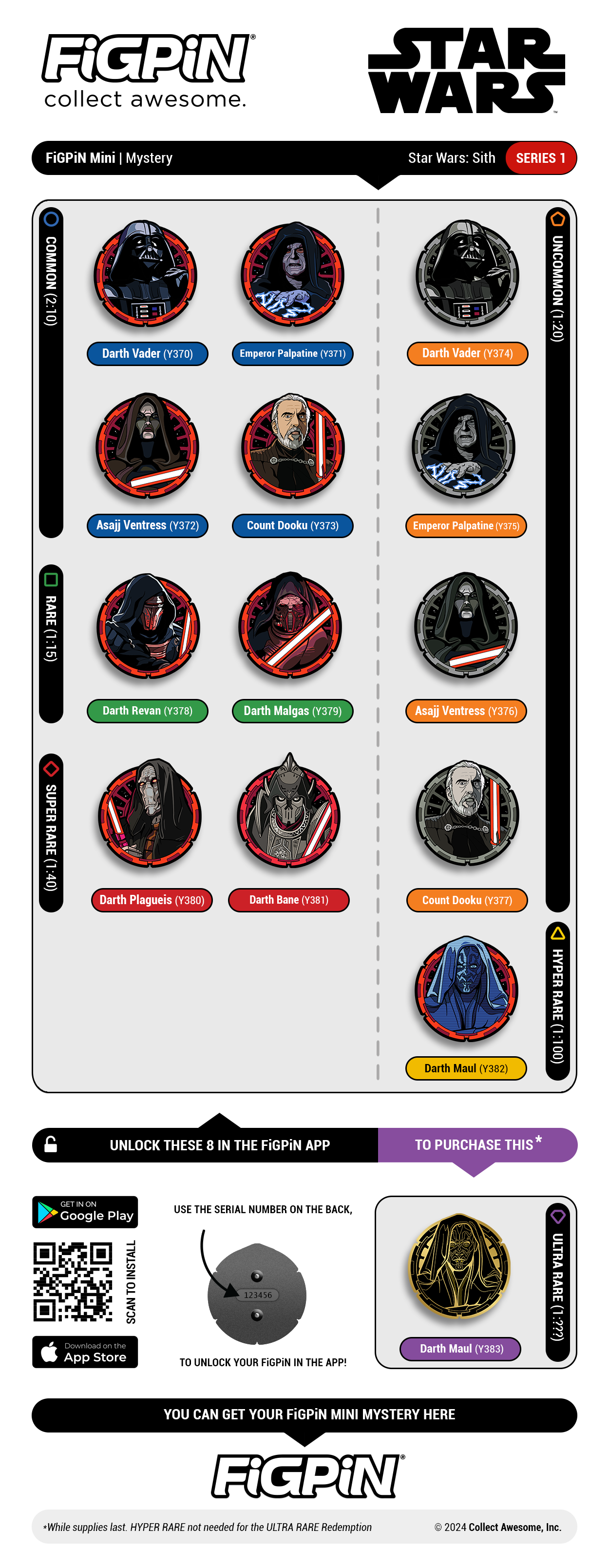 Star Wars Sith Mystery Series 1 - CASE