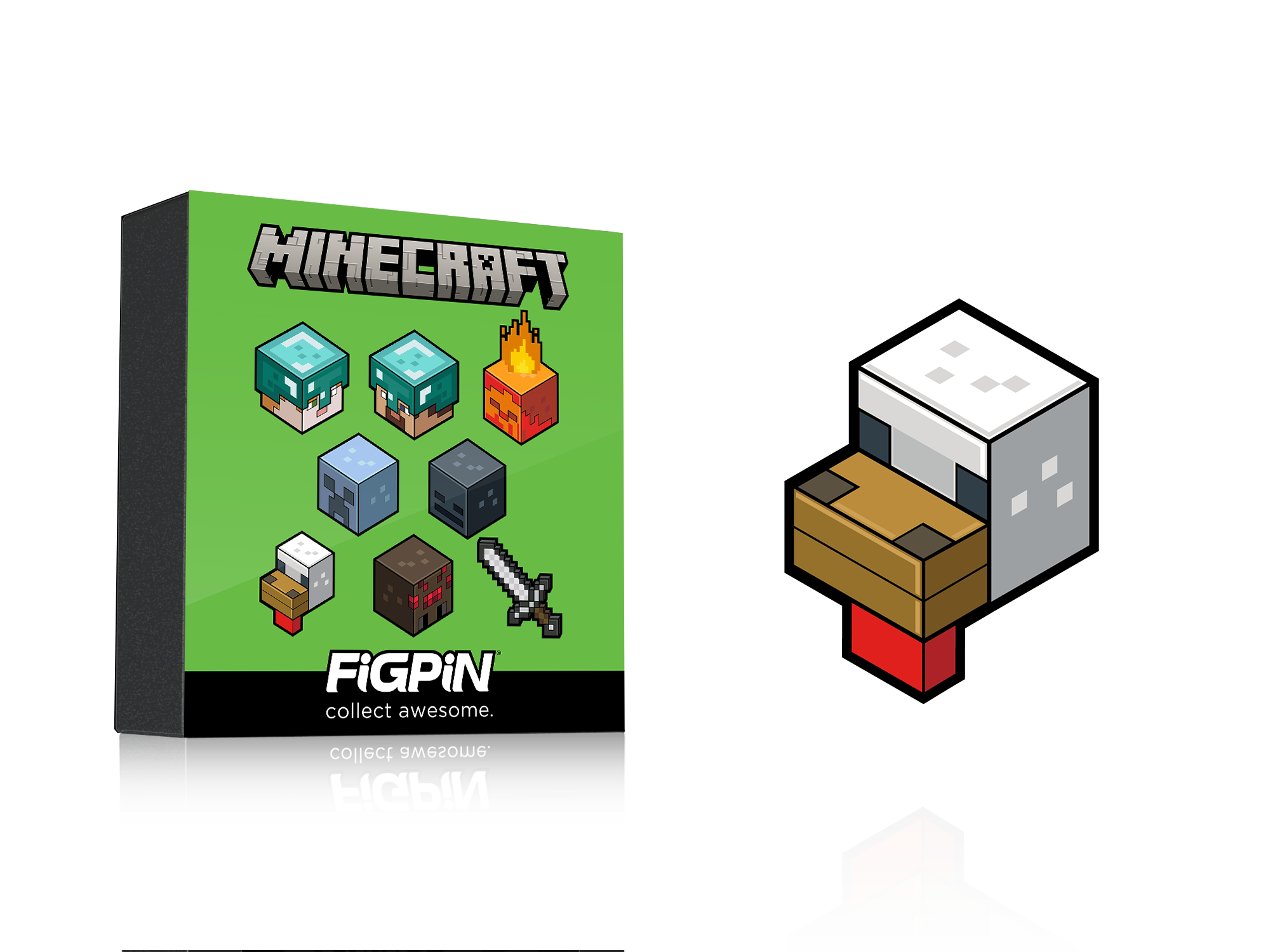 Minecraft Mystery Mini Blind Box featuring one of 10 Minecraft Characters: Chicken (Y55)