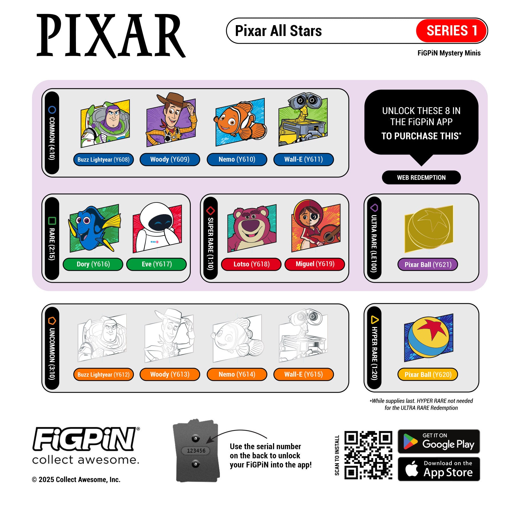 Pixar All Stars Mystery Series 1 - EACH