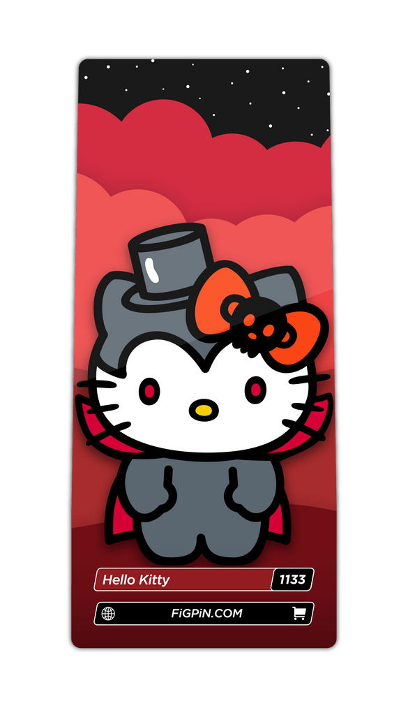 Character card of Sanrio's Hello Kitty with text “Hello Kitty (1133)” and link to FiGPiN’s website