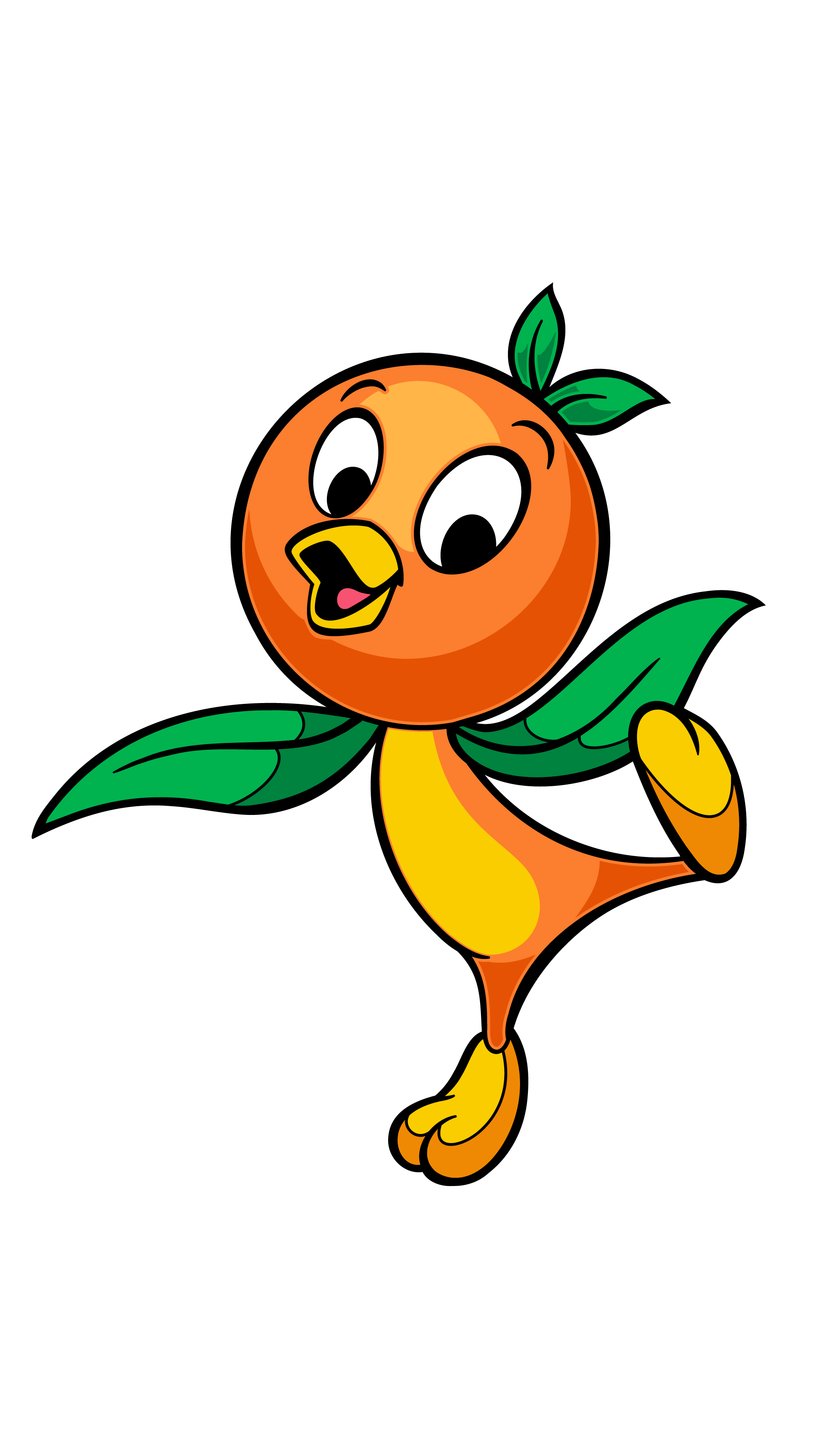 orange bird clipart